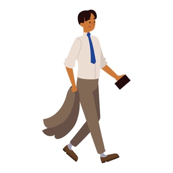 businessman holding phone vector
