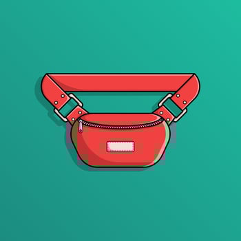 Waist bag, Vector illustration eps.10