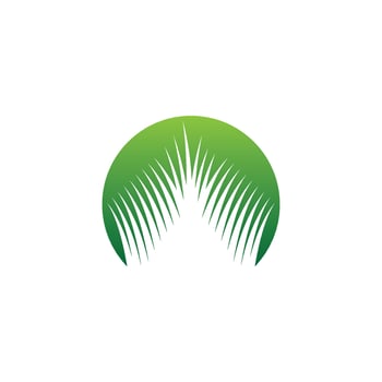 Lawn service circle logo illustration. vector