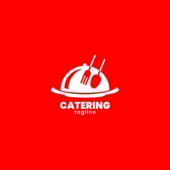 Catering food logo design vector