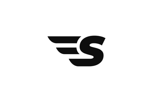 Initial letter wing logo design vector