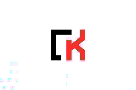 Initial CK C K logo design vector template