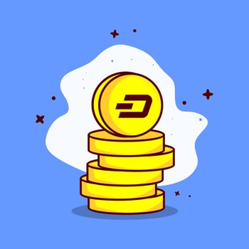DASH Crypto Flat Icon illustration vector