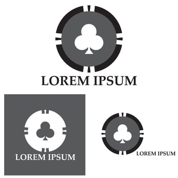 Casino chip icon  poker chip vector icon logo Casino chips for poker or roulette.Vector illustration isolated on white background