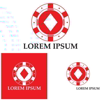 Casino chip icon  poker chip vector icon logo Casino chips for poker or roulette.Vector illustration isolated on white background