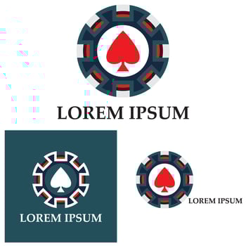 Casino chip icon  poker chip vector icon logo Casino chips for poker or roulette.Vector illustration isolated on white background