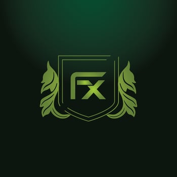 FX letter logo design on black background. FX creative initials letter logo concept. fx icon design. vector