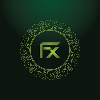 FX letter logo design on black background. FX creative initials letter logo concept. fx icon design. vector