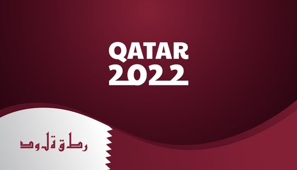Qatar 2022, celebration flag background , translation  Qatar vector