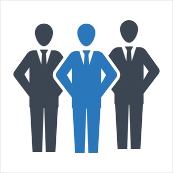 Business executive team, technical team icon vector