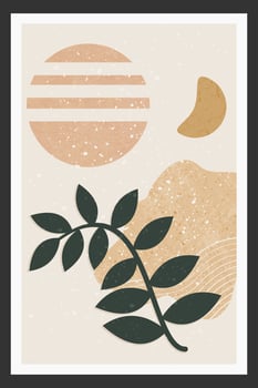 Modern boho abstract trendy background design. vector