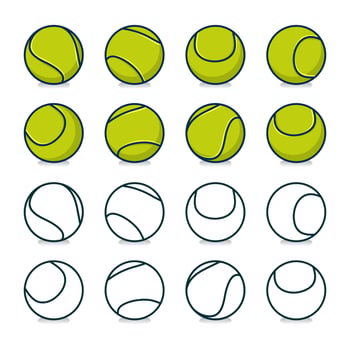 Tennis Ball set vector