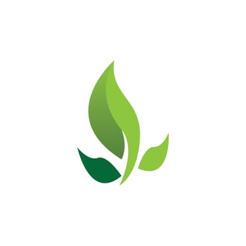 Nature leaf icon and symbol template vector