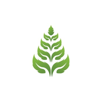 Nature leaf icon and symbol template vector