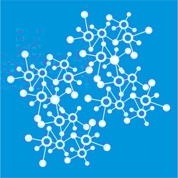 molecular or digital tech connection network vector