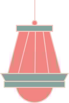 cute ramadan lantern flat illustration vector