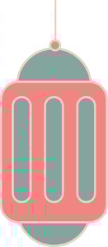 cute ramadan lantern flat illustration vector