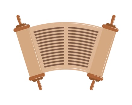 antique parchment roll vector