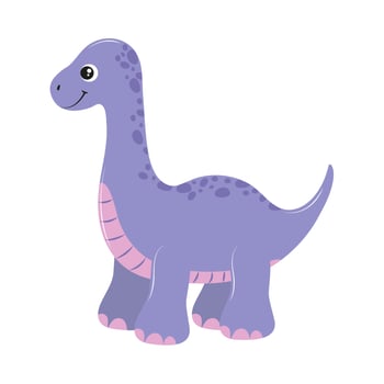 purple cute brachiosaurus vector