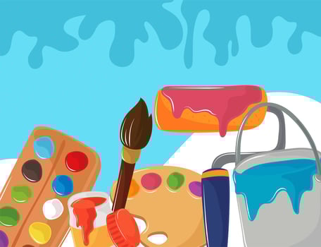artist paint color vector