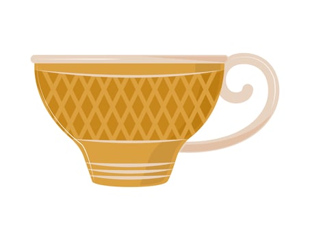 ceramic cup icon vector