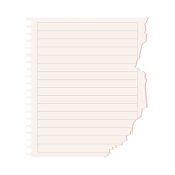 torn paper of notebook vector