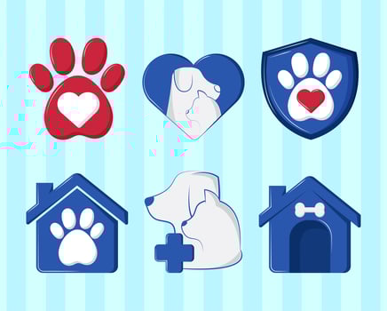 icons pets love vector