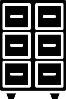 Filing Cabinet Icon Style vector