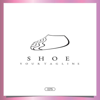 outline shoe logo premium elegant template vector eps 10