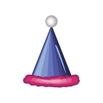 purple party hat vector