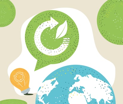world recycle and ecology vector