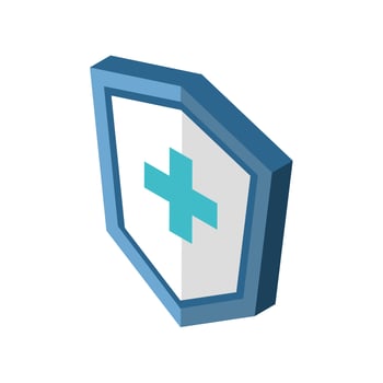 medical shield cross vector