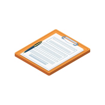 clipboard and pen vector