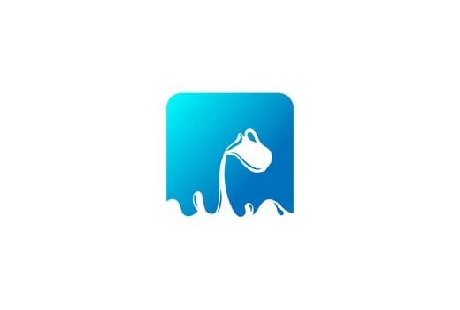 Simple Modern Fresh Milk for Farm Product Logo Design Vector