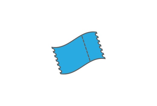 Simple Minimalist Flying Ticket Paper Logo Design Vector