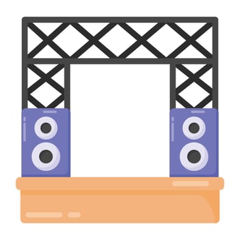 Theatre curtains and Stage vector