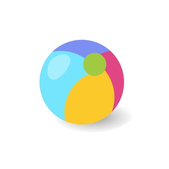 Children four color ball vector icon isolated