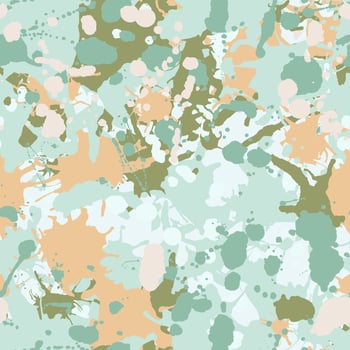 Teal, beige, green camouflage seamless pattern vector