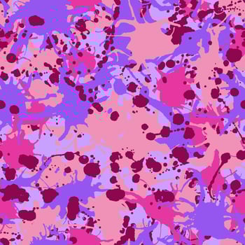 Pink, burgundy, lilac, purple camouflage seamless pattern vector