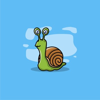 cute vector snail cartoon kawaii