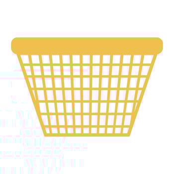 Laundry basket. Plastic empty basket icon. vector