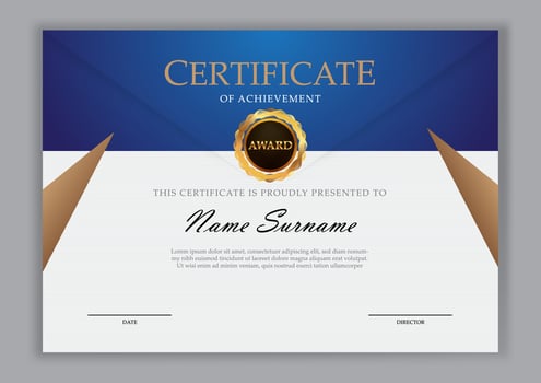 Certificate template design vector