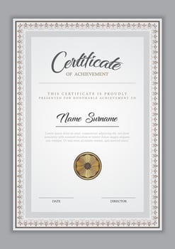 Certificate template design vector