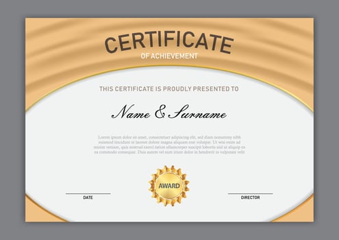 Certificate template design vector