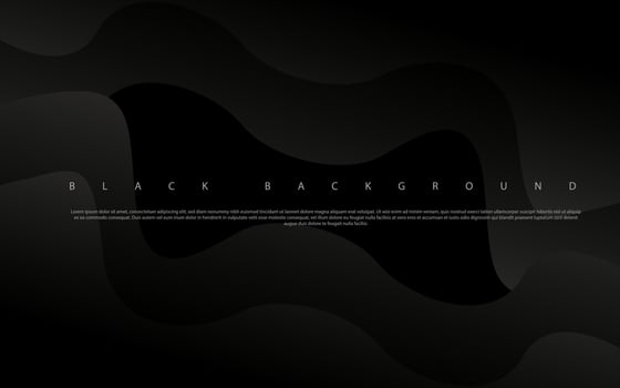 Minimal abstract wave background premium black background vector