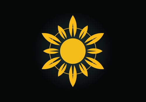 Abstract creative sun logo design, Summer Sun Logo, Sunburst icon sign symbol vector