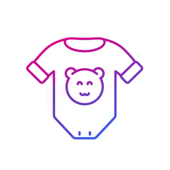 baby clothing line vector icon