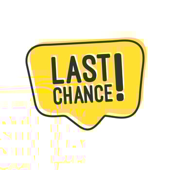 Last chance Sale. Megaphone banner. Special offer price sign. Advertising Discounts symbol. Loudspeaker with speech bubble. Last chance sign. Marketing and advertising tag. vector