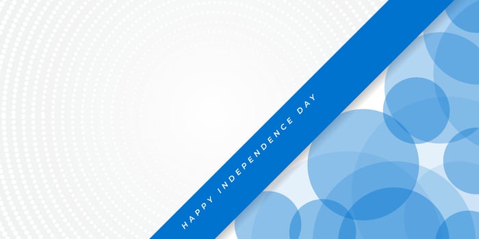 White and blue abstract background with flat bubble design vector