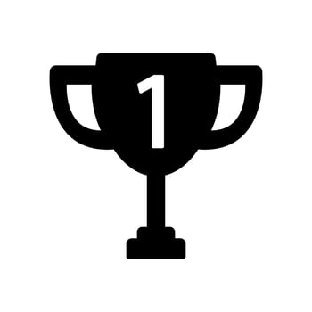 First Place Award Line Icon vector